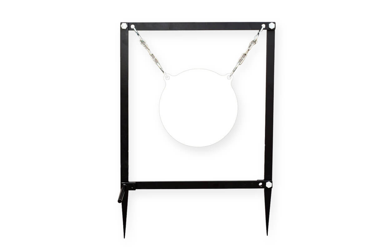 MTS Gong – ocelový střelecký terč s řetězem, bezpečné sklápění po zásahu, vhodný pro pistole, pušky a brokovnice.