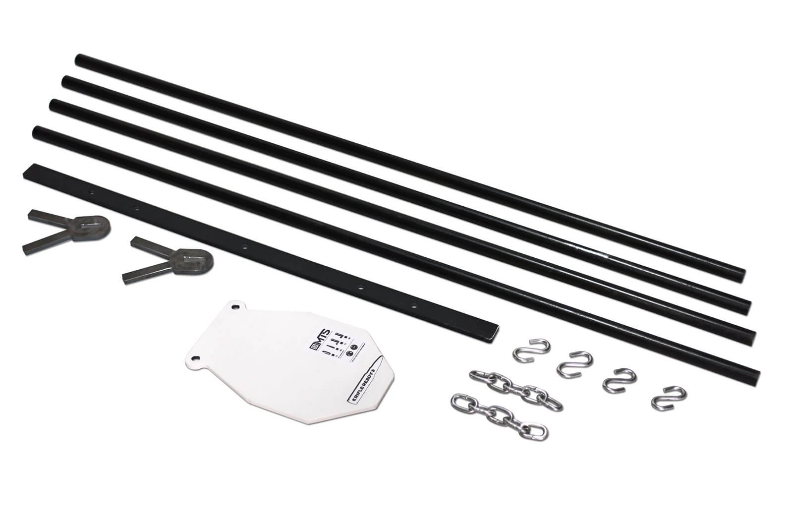 Složený MTS Scaffold Kit 180 připravený k přepravě v automobilu